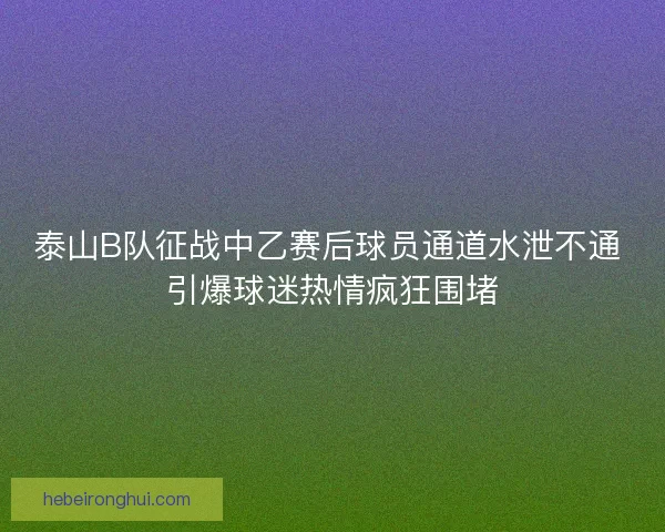 泰山B队征战中乙赛后球员通道水泄不通 引爆球迷热情疯狂围堵